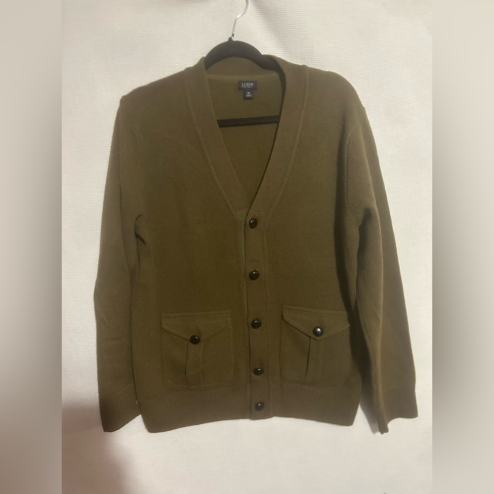 Men’s j.crew 100% lambs wool cardigan sweater